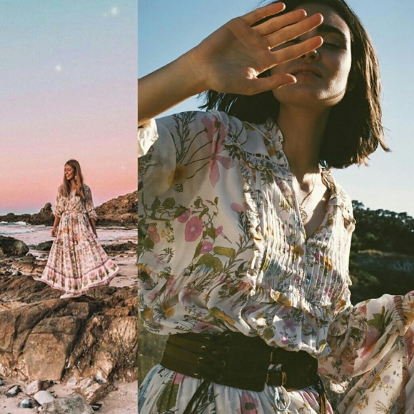 New spell designs wild bloom blouse cream S floral - Picture 4 of 9